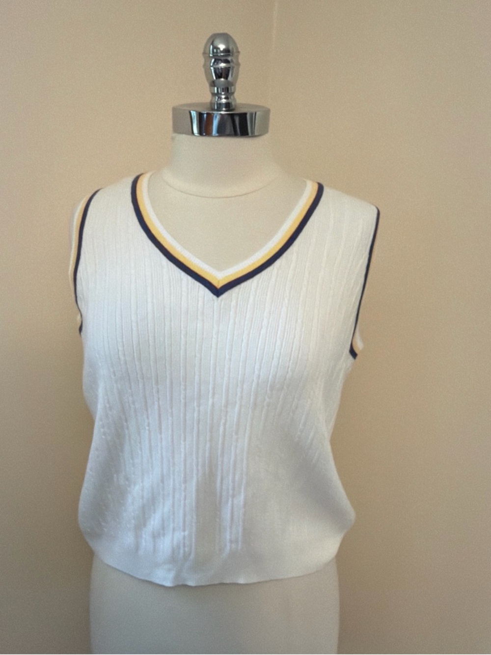 Cutter & Buck Fine Cableknit Cotton Sweater Vest S-M